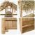 Masă de bar exterioară natural 115 x 95 x 215 cm Bambus GartenMobel Dekor