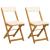 Scaune Bistro pentru Exterior 2 pcs Alb crem 40 x 53 x 80 cm GartenMobel Dekor