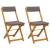 Scaune Bistro pentru Exterior 2 pcs Gri închis 40 x 53 x 80 cm GartenMobel Dekor