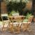 Scaune Bistro pentru Exterior 4 pcs Alb crem 40 x 53 x 80 cm GartenMobel Dekor