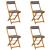 Scaune Bistro pentru Exterior 4 pcs Gri închis 40 x 53 x 80 cm GartenMobel Dekor