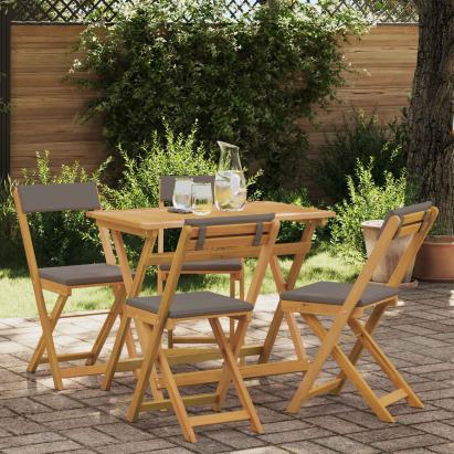 Scaune Bistro pentru Exterior 4 pcs Gri închis 40 x 53 x 80 cm GartenMobel Dekor