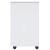 Cabinet mobil cu roata Alb 34 x 39 x 65,5 cm Lemn de pin masiv GartenMobel Dekor