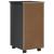 Cabinet mobil cu roata Gri 34 x 39 x 65,5 cm Lemn de pin masiv GartenMobel Dekor