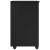 Cabinet mobil Negru 34 x 39 x 65,5 cm Lemn de pin masiv GartenMobel Dekor