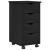 Cabinet mobil Negru 34 x 39 x 65,5 cm Lemn de pin masiv GartenMobel Dekor