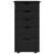 Dulap Negru 34 x 39 x 61,5 cm Lemn de pin masiv GartenMobel Dekor