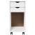 Cabinet mobil cu roata Alb 34 x 39 x 65,5 cm Lemn masiv de pin GartenMobel Dekor
