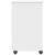 Cabinet mobil cu roata Alb 34 x 39 x 65,5 cm Lemn masiv de pin GartenMobel Dekor