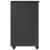 Cabinet mobil cu roata Gri 34 x 39 x 65,5 cm Lemn masiv de pin GartenMobel Dekor