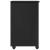 Cabinet mobil Negru 34 x 39 x 65,5 cm Lemn masiv de pin GartenMobel Dekor