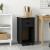 Cabinet mobil Negru 34 x 39 x 65,5 cm Lemn masiv de pin GartenMobel Dekor