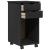 Cabinet mobil Negru 34 x 39 x 65,5 cm Lemn masiv de pin GartenMobel Dekor