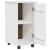 Cabinet mobil cu roata Alb 34 x 39 x 65,5 cm Lemn de pin masiv GartenMobel Dekor