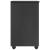 Cabinet mobil cu roata Gri 34 x 39 x 65,5 cm Lemn de pin masiv GartenMobel Dekor