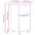 Cabinet mobil cu roata Gri 34 x 39 x 65,5 cm Lemn de pin masiv GartenMobel Dekor