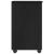 Cabinet mobil Negru 34 x 39 x 65,5 cm Lemn de pin masiv GartenMobel Dekor