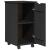 Cabinet mobil Negru 34 x 39 x 65,5 cm Lemn de pin masiv GartenMobel Dekor