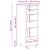 Cabinet mobil Maro miere 34 x 39 x 93,5 cm Lemn de pin masiv GartenMobel Dekor