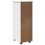 Cabinet mobil cu roata Alb 34 x 39 x 93,5 cm Lemn de pin masiv GartenMobel Dekor