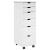 Cabinet mobil cu roata Alb 34 x 39 x 93,5 cm Lemn de pin masiv GartenMobel Dekor