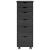 Cabinet mobil cu roata Gri 34 x 39 x 93,5 cm Lemn de pin masiv GartenMobel Dekor