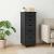 Cabinet mobil cu roata Gri 34 x 39 x 93,5 cm Lemn de pin masiv GartenMobel Dekor