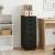 Cabinet mobil Negru 34 x 39 x 93,5 cm Lemn de pin masiv GartenMobel Dekor