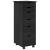 Cabinet mobil Negru 34 x 39 x 93,5 cm Lemn de pin masiv GartenMobel Dekor