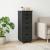 Cabinet mobil Negru 34 x 39 x 93,5 cm Lemn de pin masiv GartenMobel Dekor