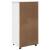 Cabinet mobil cu roata Alb 53 x 39 x 103 cm Lemn de pin masiv GartenMobel Dekor