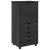 Cabinet mobil cu roata Gri 53 x 39 x 103 cm Lemn de pin masiv GartenMobel Dekor
