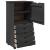 Cabinet mobil cu roata Gri 53 x 39 x 103 cm Lemn de pin masiv GartenMobel Dekor