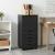 Cabinet mobil cu roata Gri 53 x 39 x 103 cm Lemn de pin masiv GartenMobel Dekor