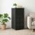 Cabinet mobil cu roata Negru 53 x 39 x 103 cm Lemn de pin masiv GartenMobel Dekor