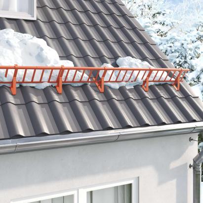 Apărătoare de zăpadă pentru acoperiș Roșu 100 x 2,5 x 20 cm GartenMobel Dekor