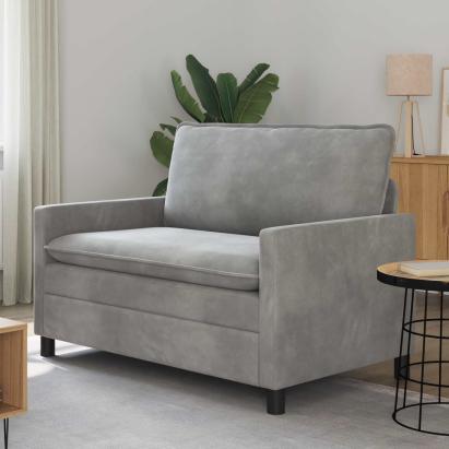Canapea Gri deschis 126 x 81 x 87,5 cm Catifea GartenMobel Dekor