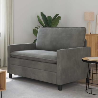 Canapea Gri închis 126 x 81 x 87,5 cm Catifea GartenMobel Dekor