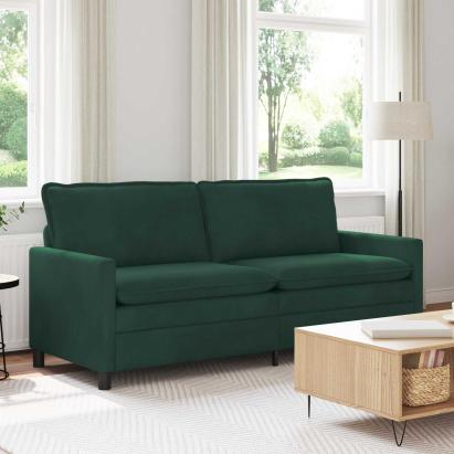 Canapea Verde închis 196 x 81 x 87,5 cm Catifea GartenMobel Dekor