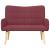 Canapea cu două locuri bordo 115 x 61 x 87 cm țesătură GartenMobel Dekor