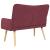 Canapea cu două locuri bordo 115 x 61 x 87 cm țesătură GartenMobel Dekor