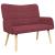 Canapea cu două locuri bordo 115 x 61 x 87 cm țesătură GartenMobel Dekor