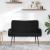 Canapea cu 2 locuri Negru 115 x 61 x 87 cm țesătură GartenMobel Dekor