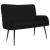 Canapea cu 2 locuri Negru 115 x 61 x 87 cm țesătură GartenMobel Dekor