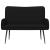 Canapea cu 2 locuri Negru 115 x 61 x 87 cm țesătură GartenMobel Dekor