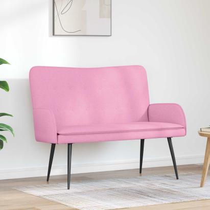 Canapea cu 2 locuri Roz 115 x 61 x 87 cm țesătură GartenMobel Dekor