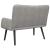 Canapea cu două locuri Gri deschis 115 x 61 x 87 cm Catifea GartenMobel Dekor
