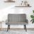 Canapea cu două locuri Gri deschis 115 x 61 x 87 cm Catifea GartenMobel Dekor