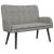 Canapea cu două locuri Gri deschis 115 x 61 x 87 cm Catifea GartenMobel Dekor