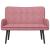 Canapea cu două locuri Roz 115 x 61 x 87 cm Catifea GartenMobel Dekor